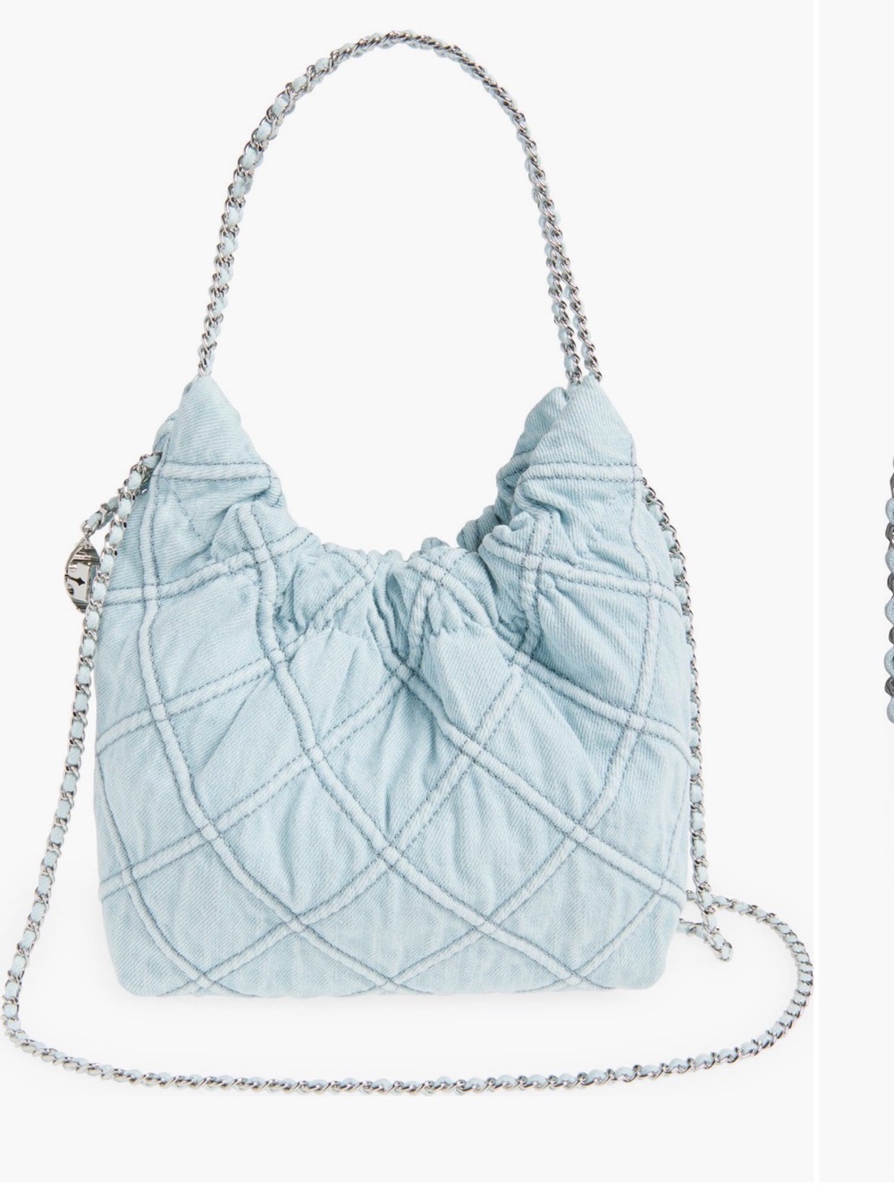 NWT Tory Burch Fleming Denim Mini Hobo